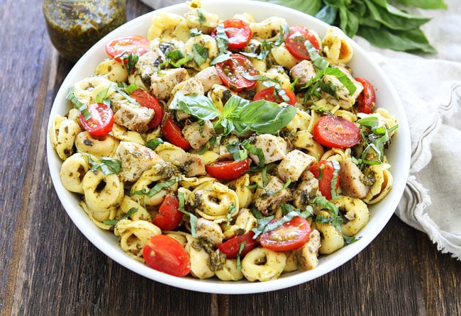 Easy Chicken Pesto Tortellini Recipe