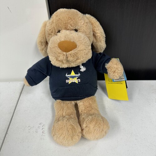 NRL - NORTH QLD COWBOYS - BAXTER DOG WITH HOODIE 22CM