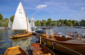 Der Steg bei Bobby Reich an der nördlichen Spitze der Alster bietet einen herrlichen Ausblick