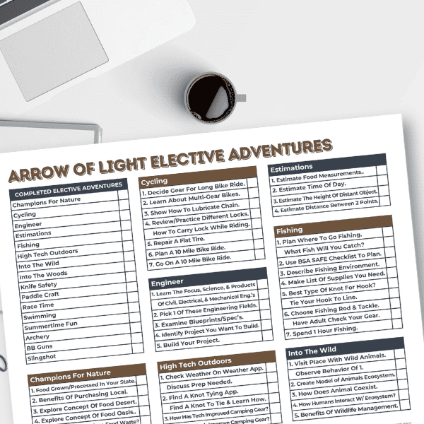 Arrow of Light Adventure Requirement Checklist