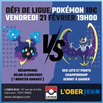 Ev�nements Pok�mon D�fi de Ligue Pok�mon - Vendredi 21 F�vrier � 19h00 - Oberkampf