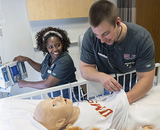 College of Nursing students at work