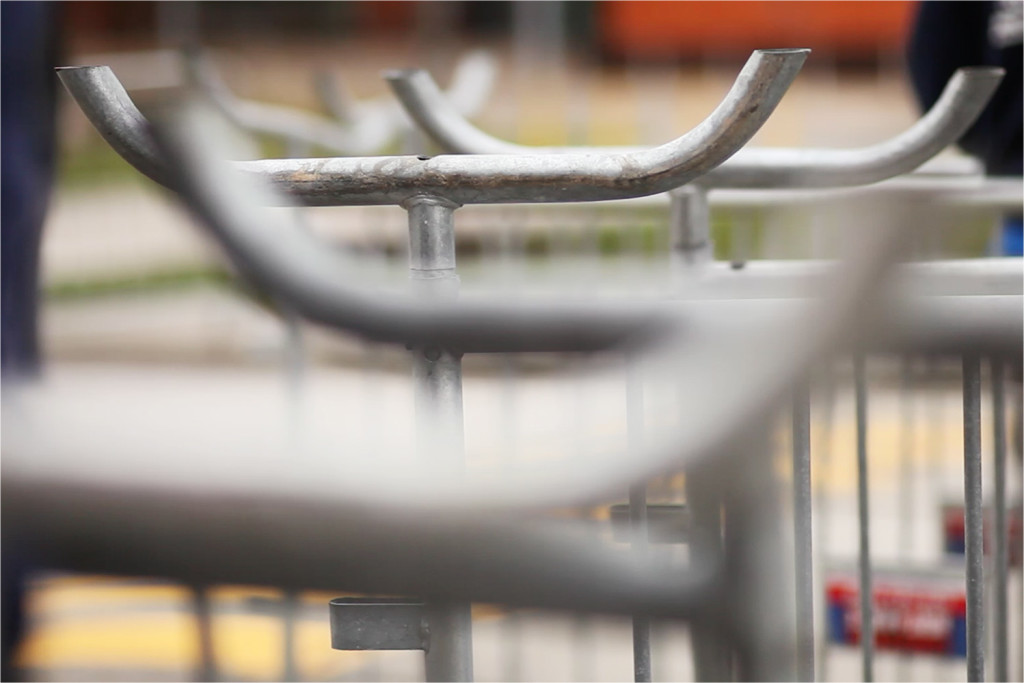 Crowd Control Barriers Upside Down