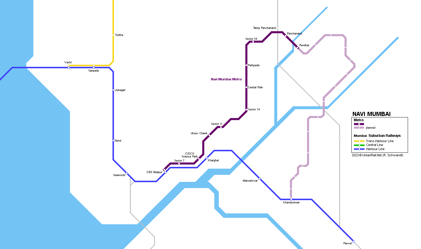 Navi Mumbai Metro Map