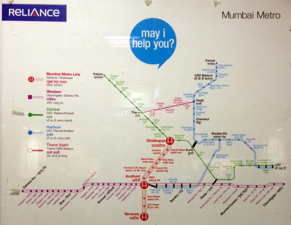 Mumbai Suburban Railway Map With Distance