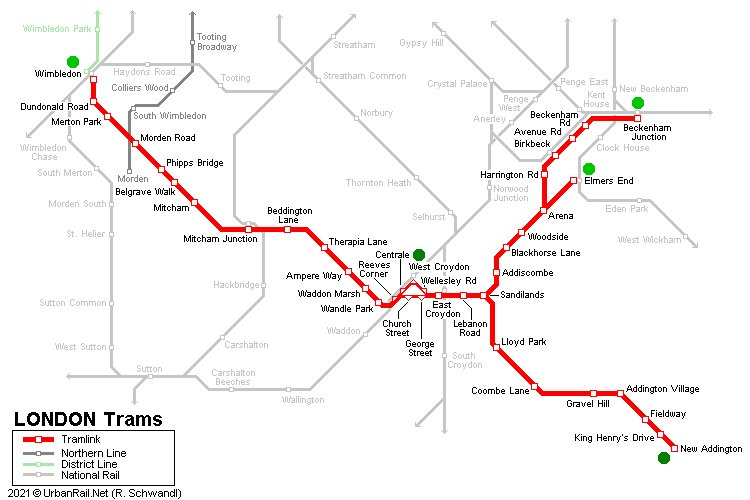 UrbanRail.Net > Europe > U.K. > England> London Tramlink