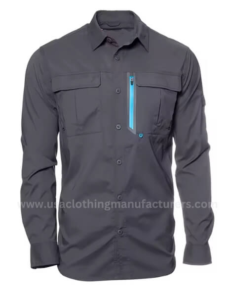 Wholesale Anti-UV Old School Button Down Breathable Fishing Shirt