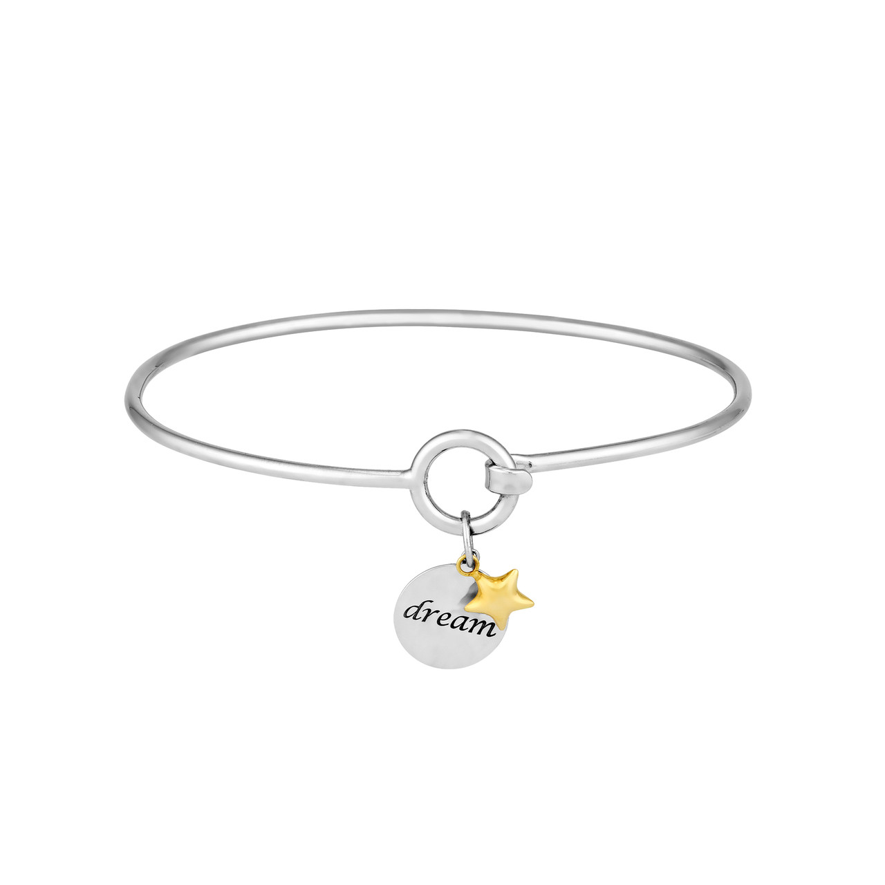 Sterling Silver Dream Bangle with Star Dangle