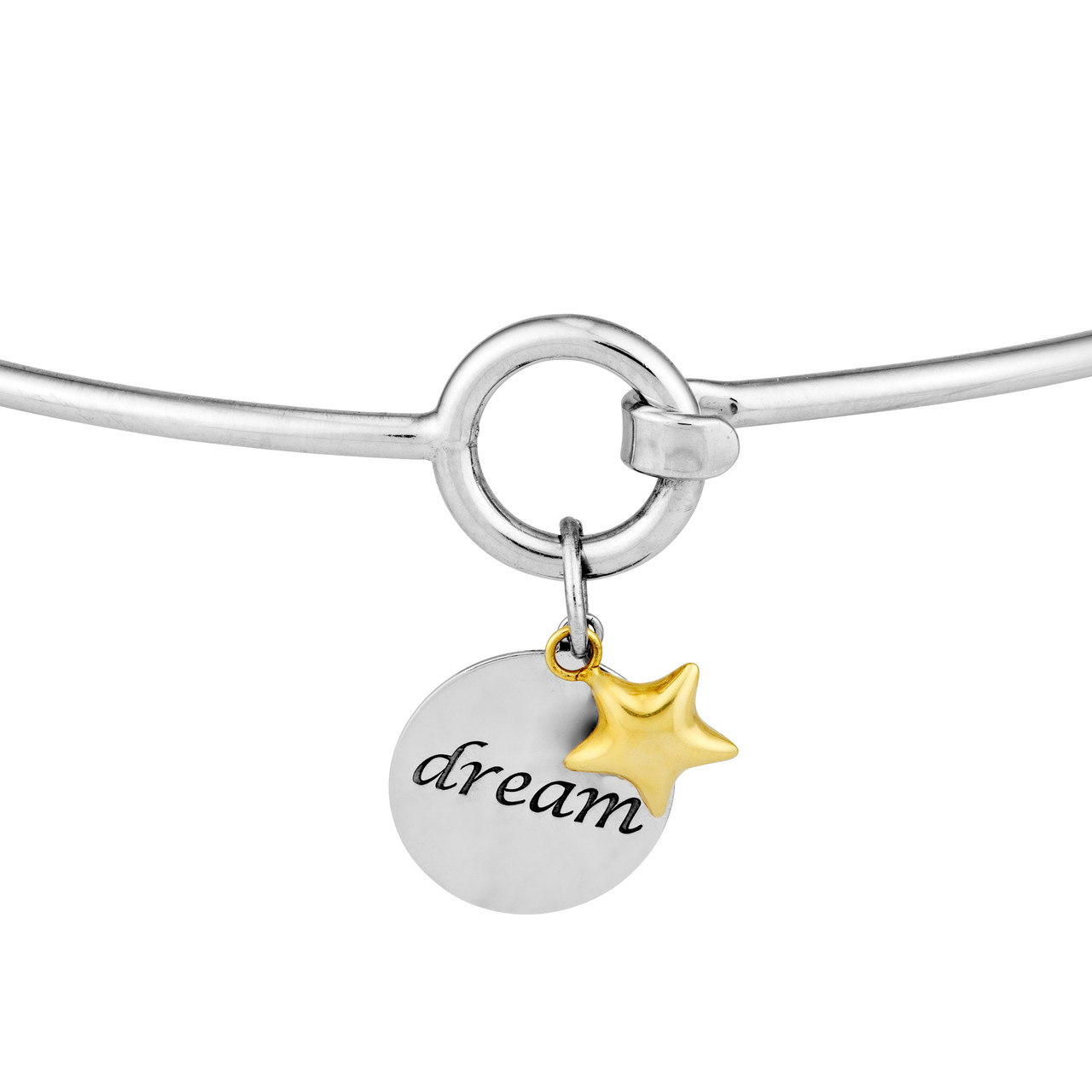 Sterling Silver Dream Bangle with Star Dangle