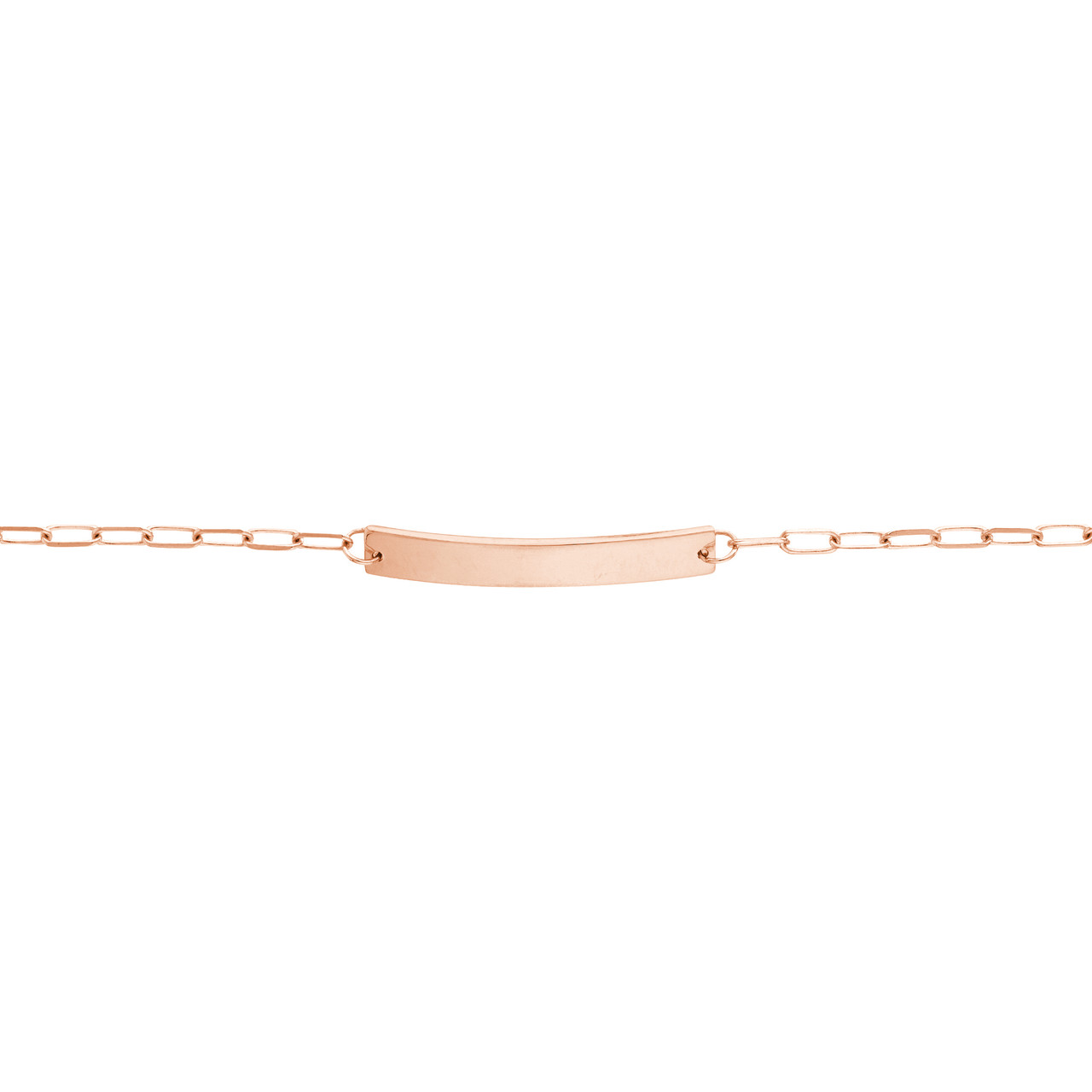 Kid's ID Bracelet on Diamond Cut Long Anchor Chain