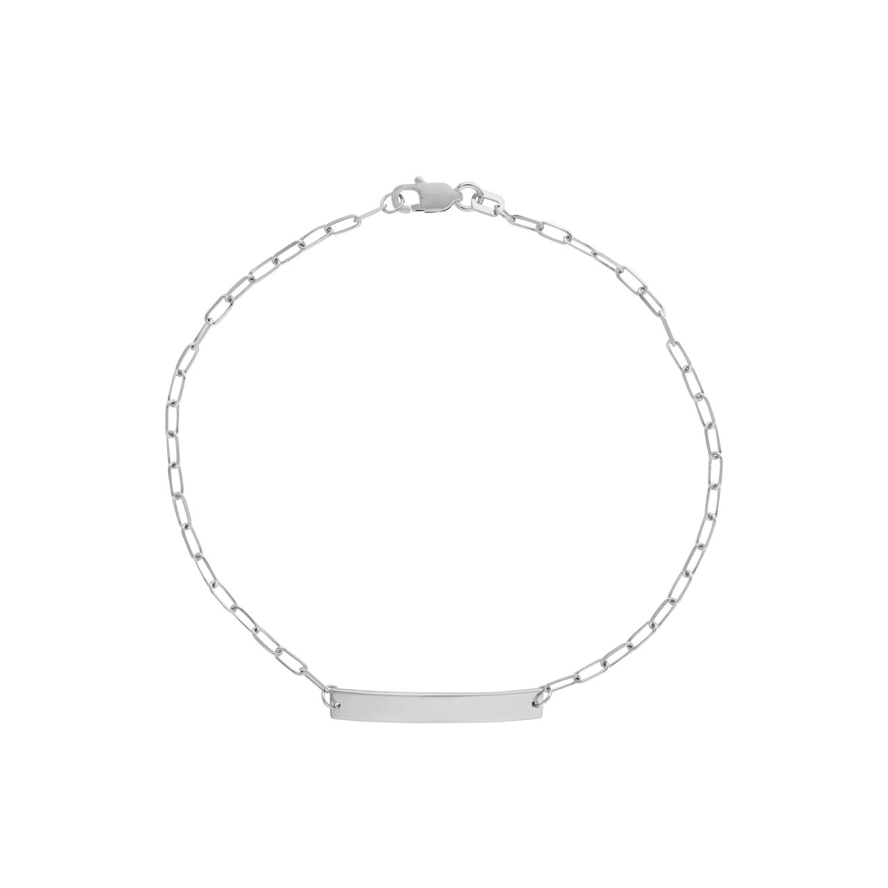 Kid's ID Bracelet on Diamond Cut Long Anchor Chain