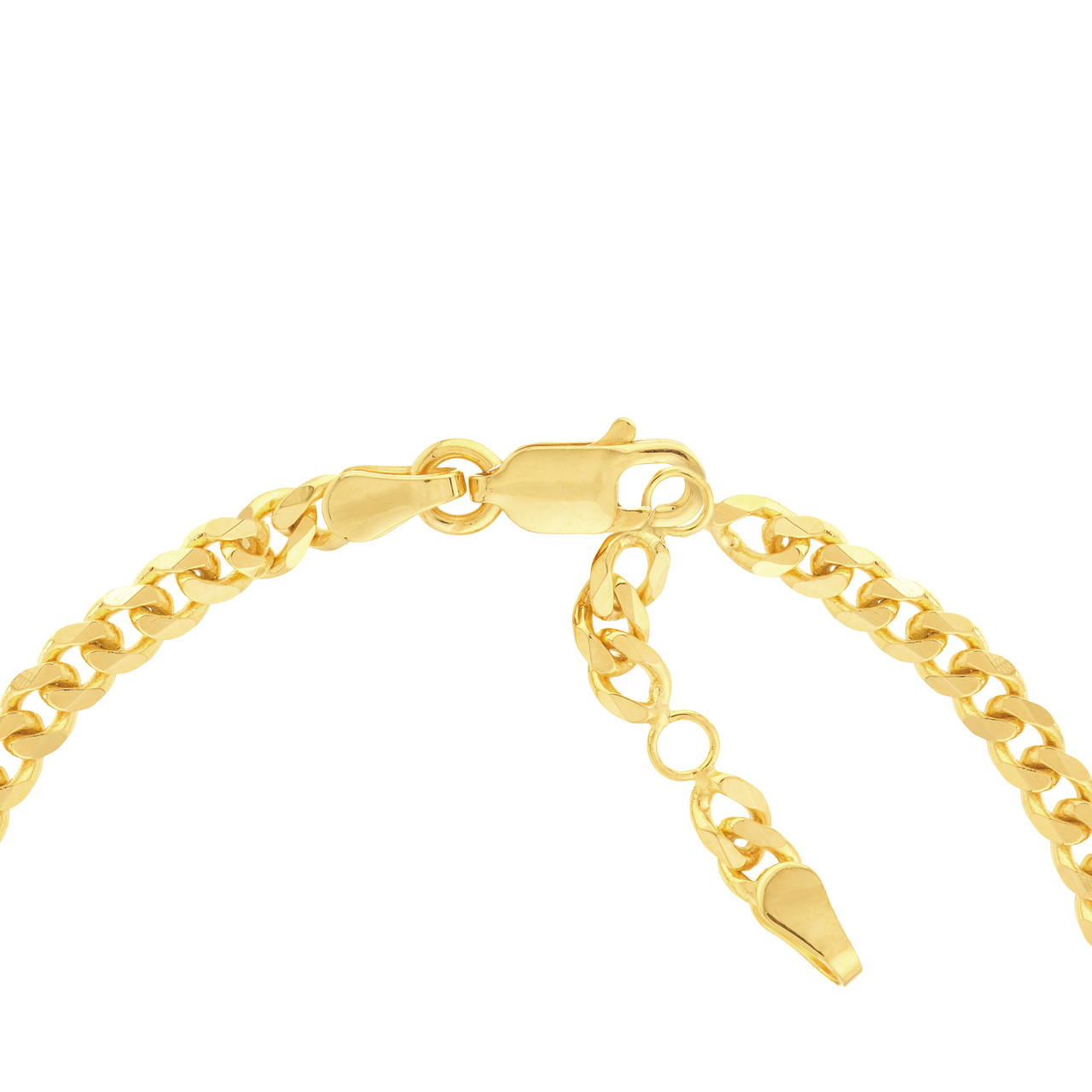 Initial ID Plate on Curb Chain Adjustable Bracelet