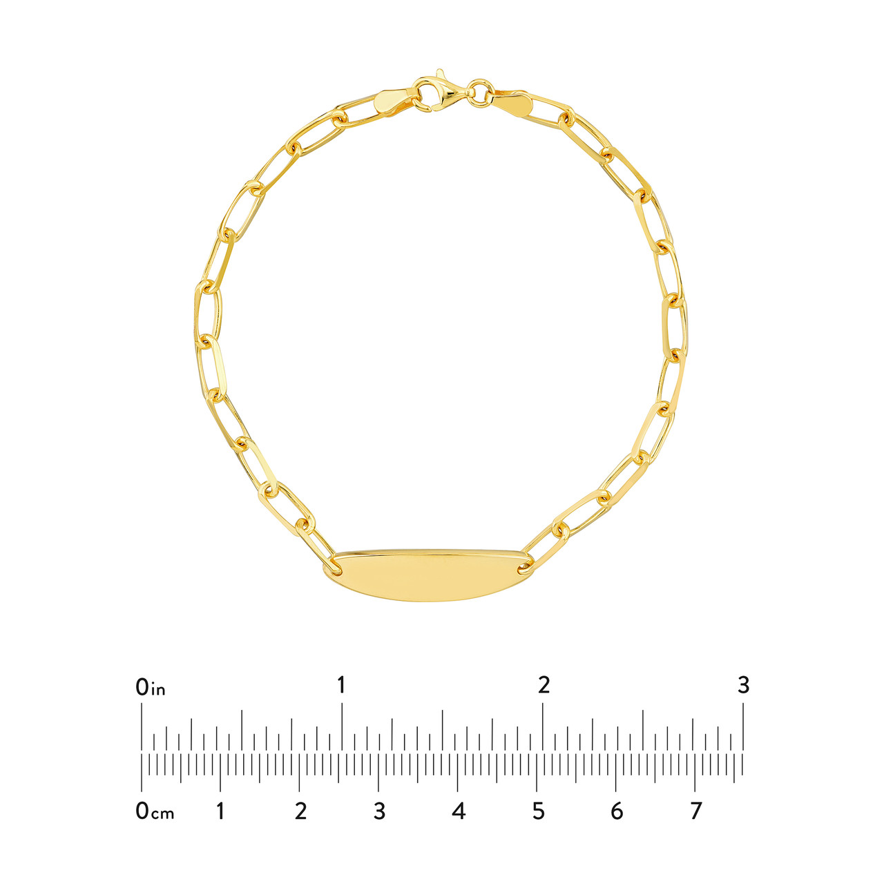 Oval Paper Clip ID Bracelet