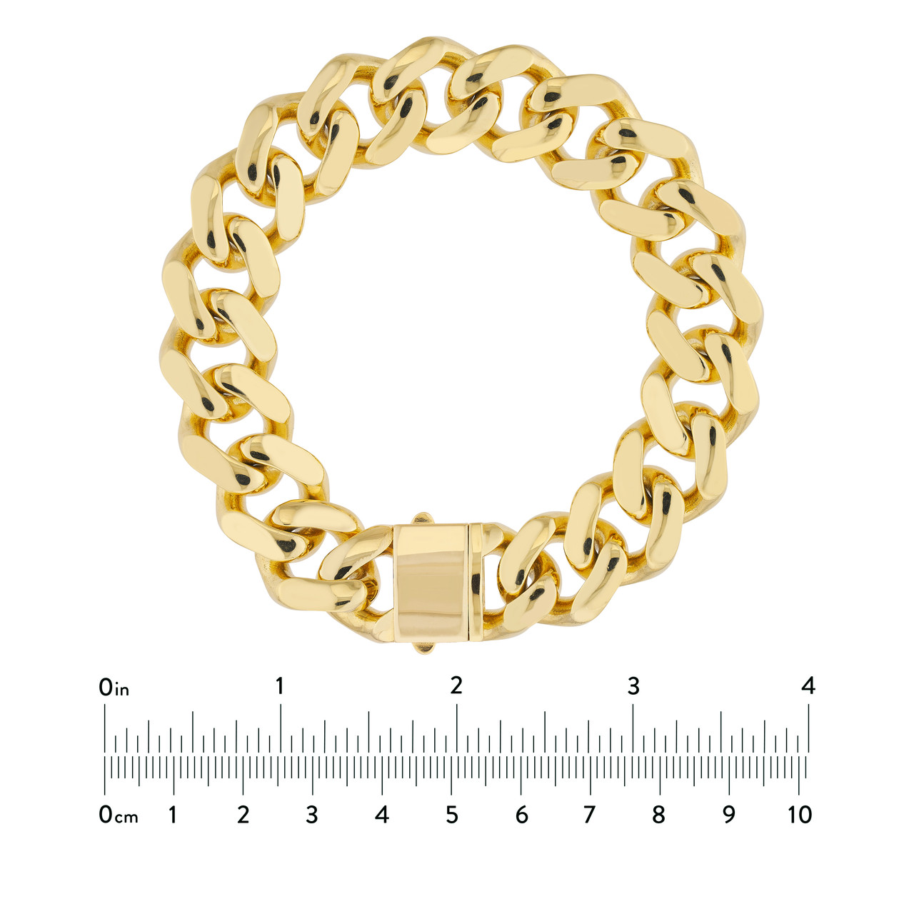 17.80mm Miami Cuban Box Lock Bracelet