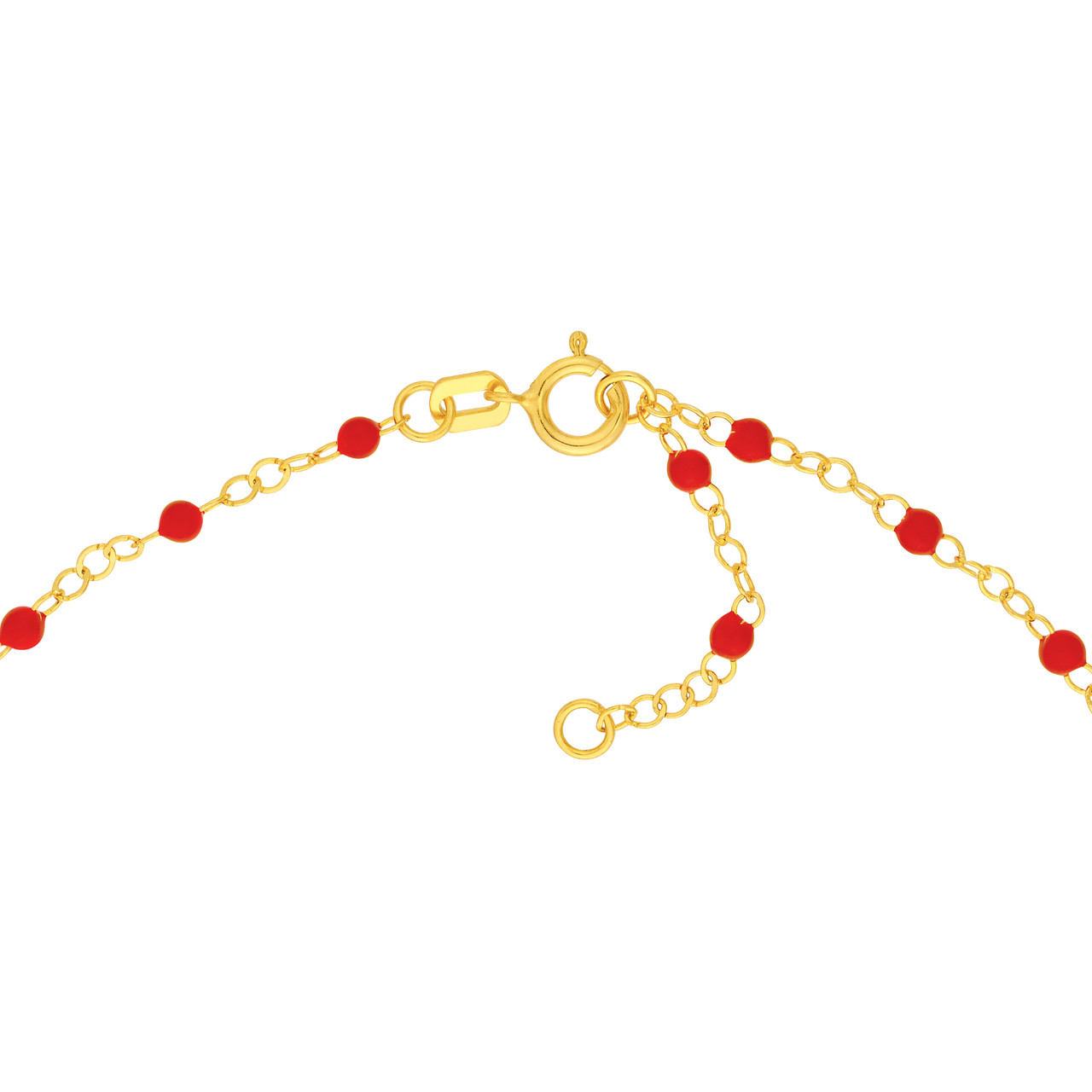 Red Enamel Bead Piatto Chain