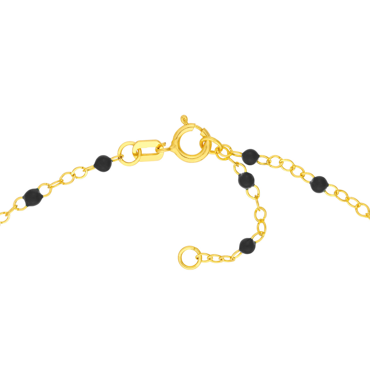 Black Enamel Bead Piatto Chain