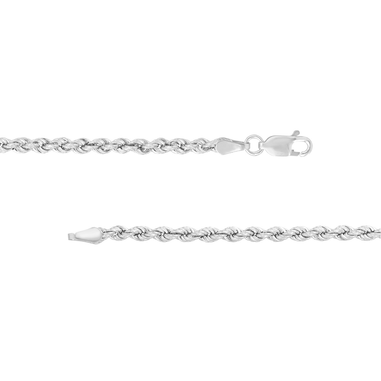 2.9mm Light Rope Chain Bracelet with Lobster Lock