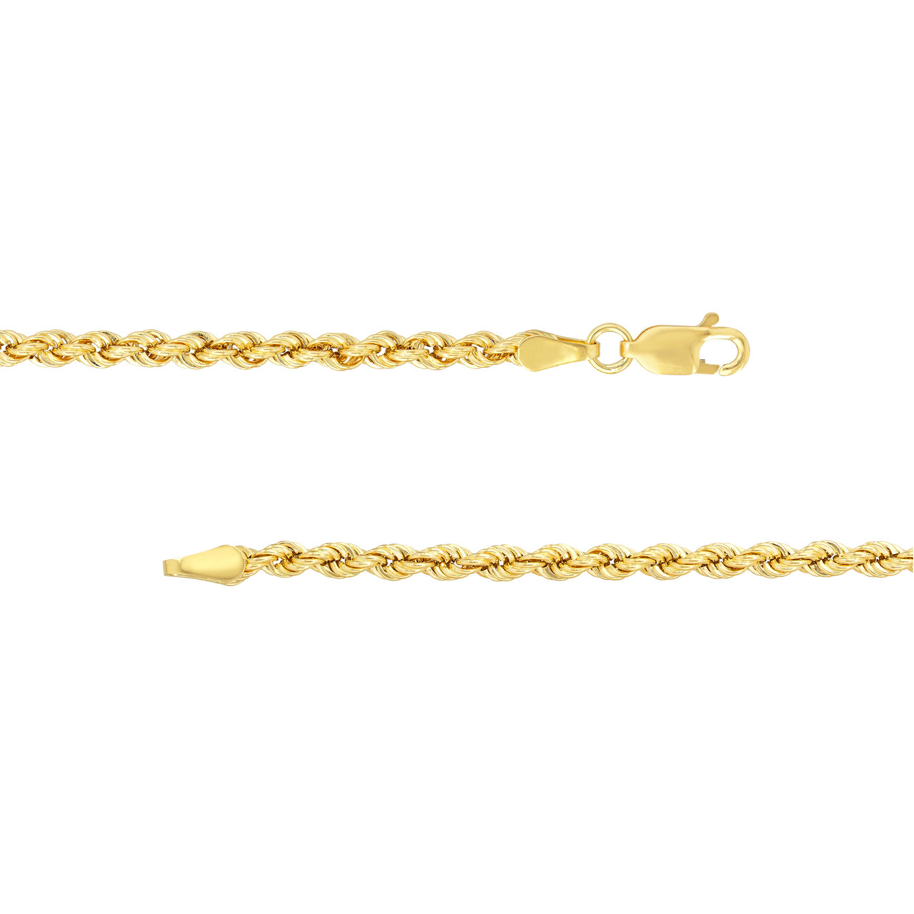 2.9mm Light Rope Chain Bracelet with Lobster Lock