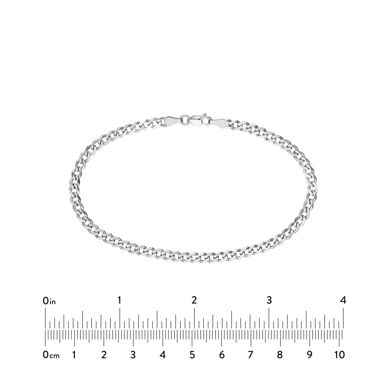 3.7mm Curb Chain Bracelet with Lobster Lock