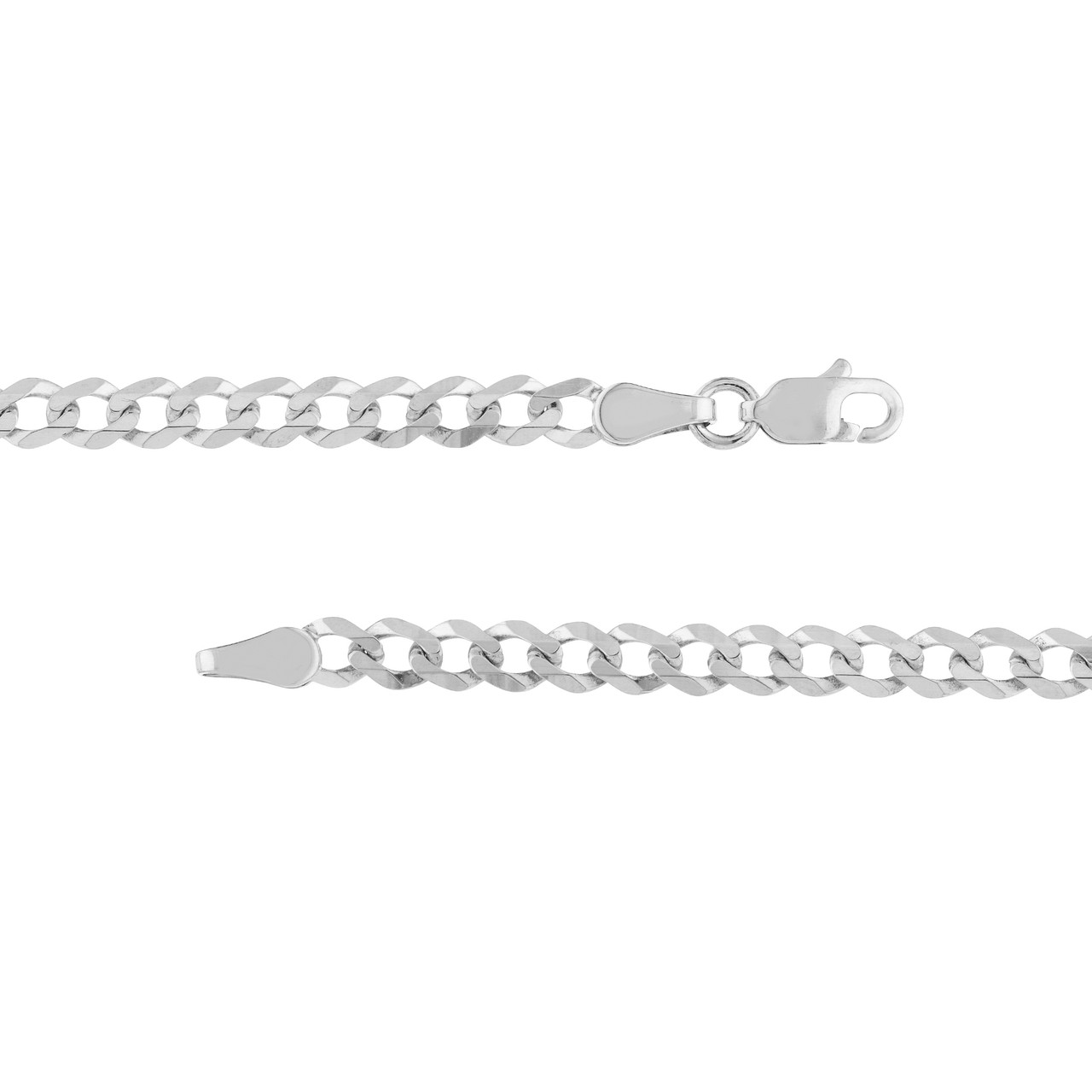 3.7mm Curb Chain Bracelet with Lobster Lock