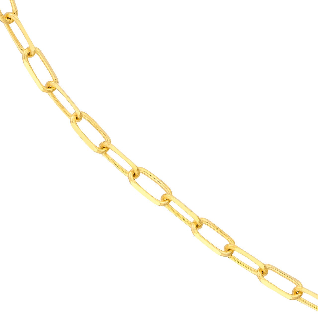 1.95mm Diamond Cut Paper Clip Chain Bracelet