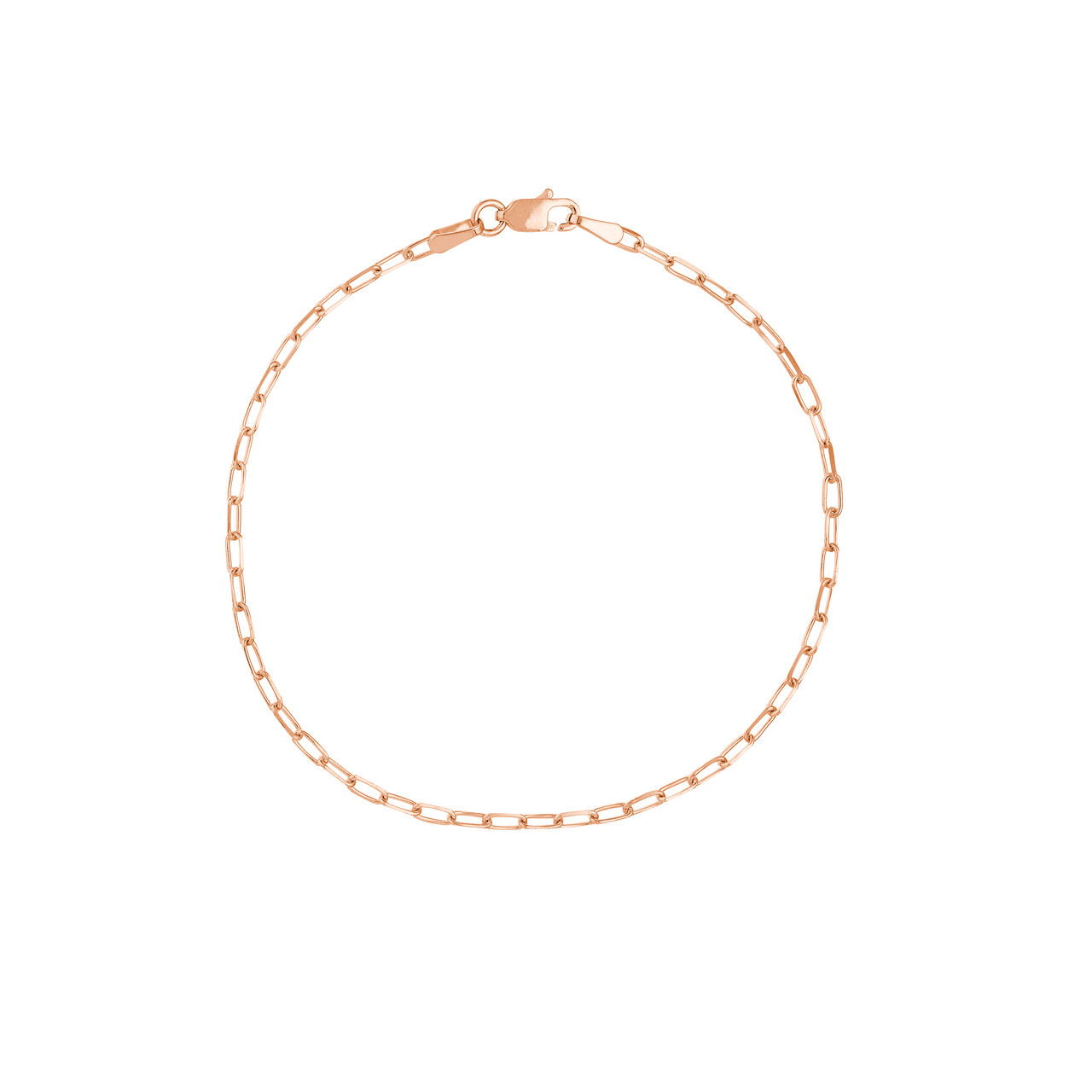 1.95mm Diamond Cut Paper Clip Chain Bracelet