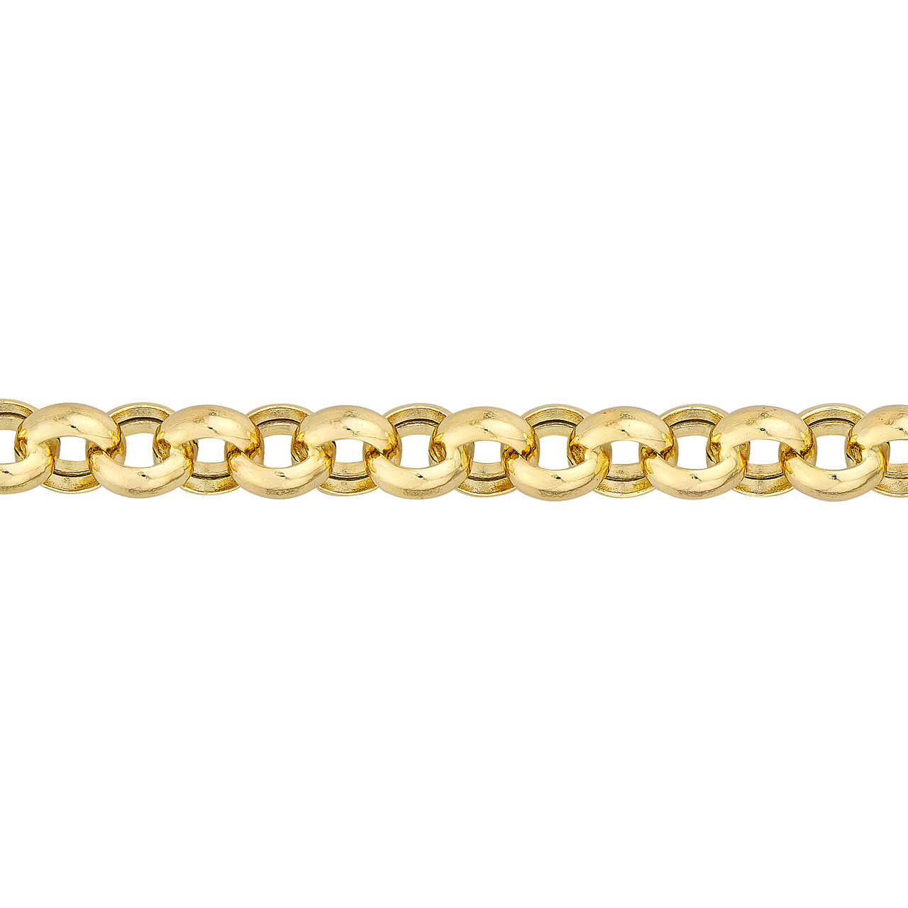 8mm Hollow Rolo Chain with Pear Lobster Lock