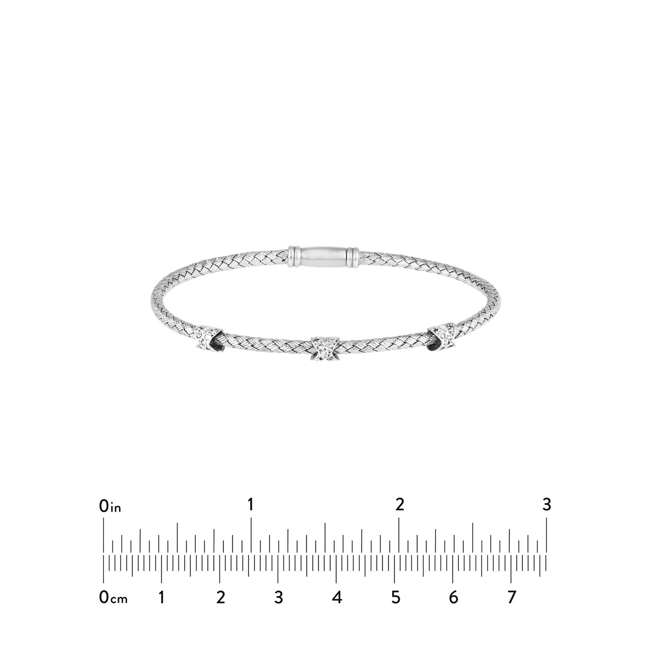 Cross-Cross Diamond Mesh Bangle