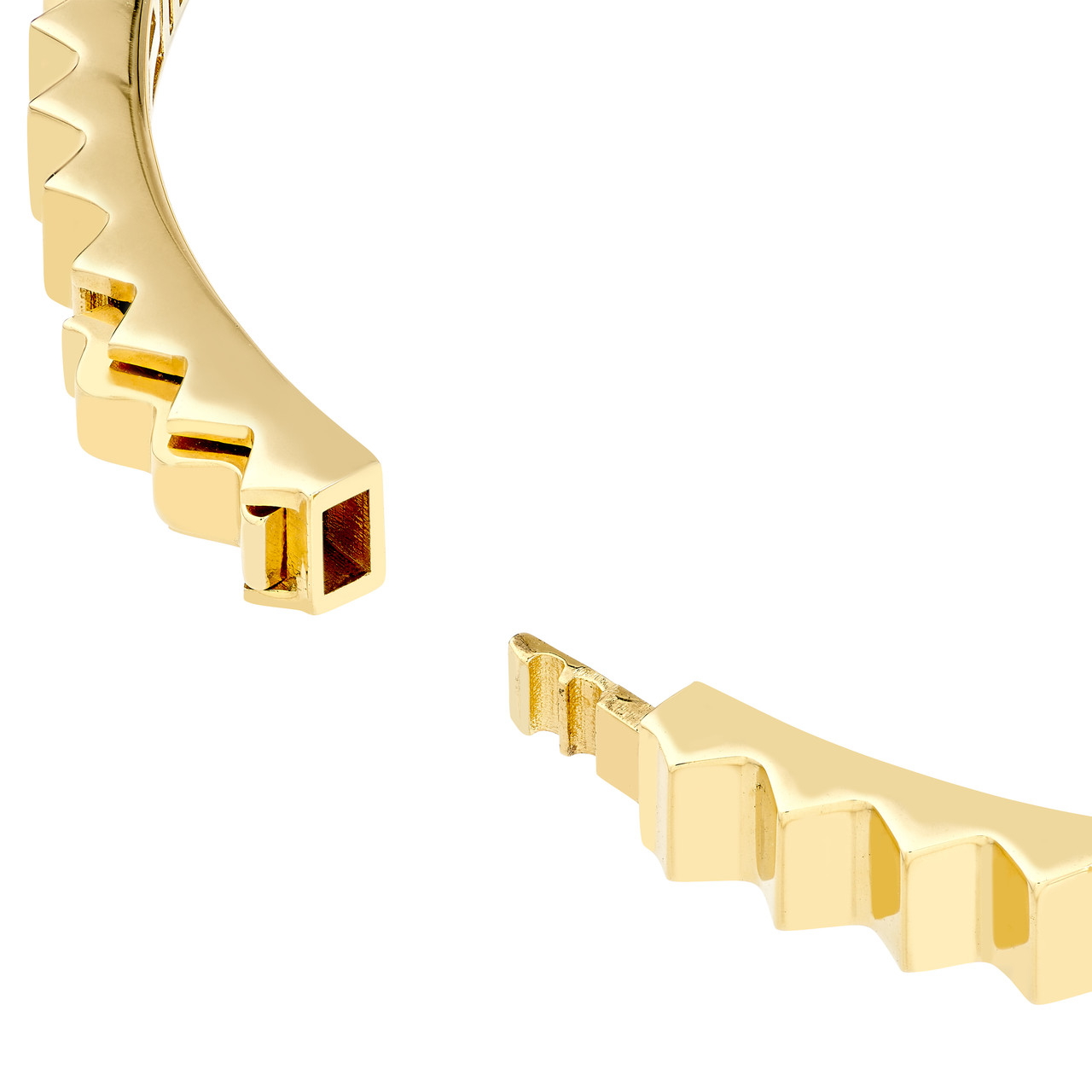 Fluted Hinge Bangle Bracelet