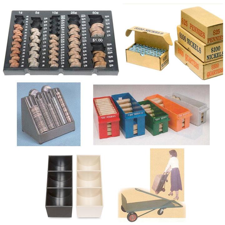 Cash Handling, Coin Trays & Storage