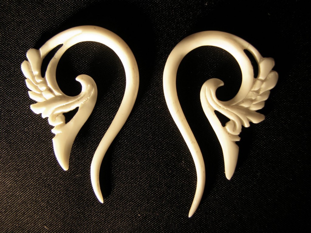 Animal Bone Earpieces