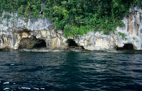 underwater photographer safety at the sea caves in Palau