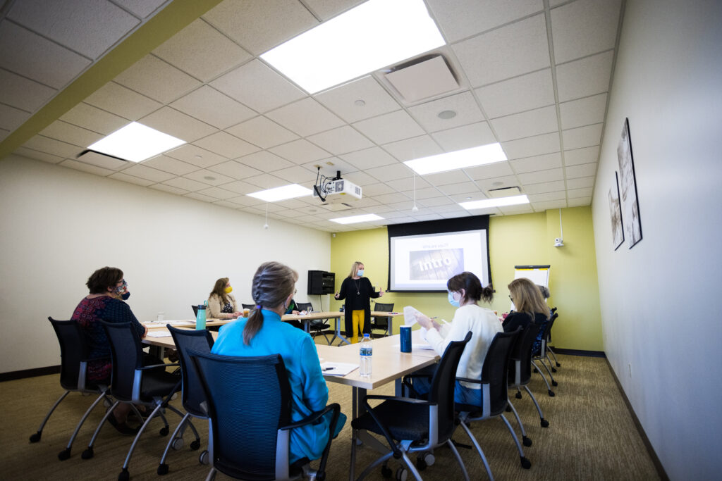 Lecture in conference room