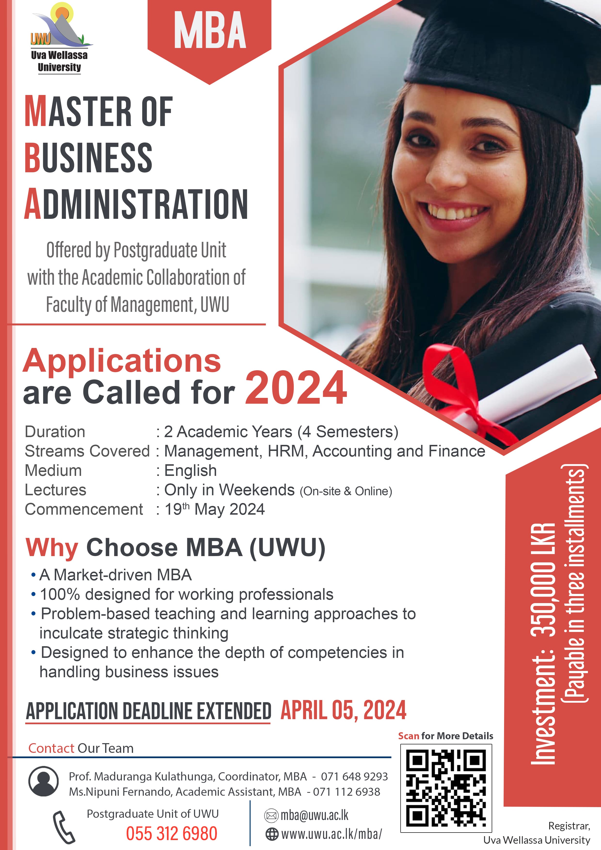 Calling Applications for Master of Business Administration (MBA) 2023/