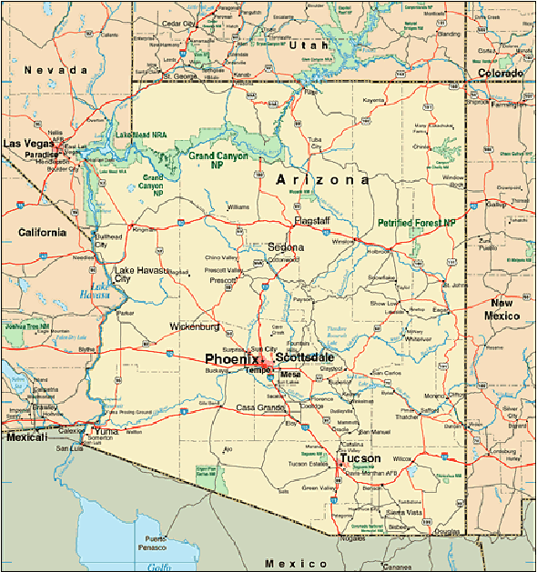 Arizona Map - Vacation Idea