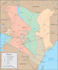 Kenya map vector