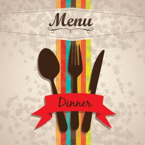 Restaurant menu cover template