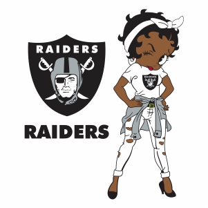 Betty Boop Oakland Raiders svg