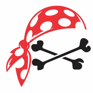 Pirate Bandana with crossbones Vector