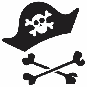 Pirate Hat With Crossbones Vector