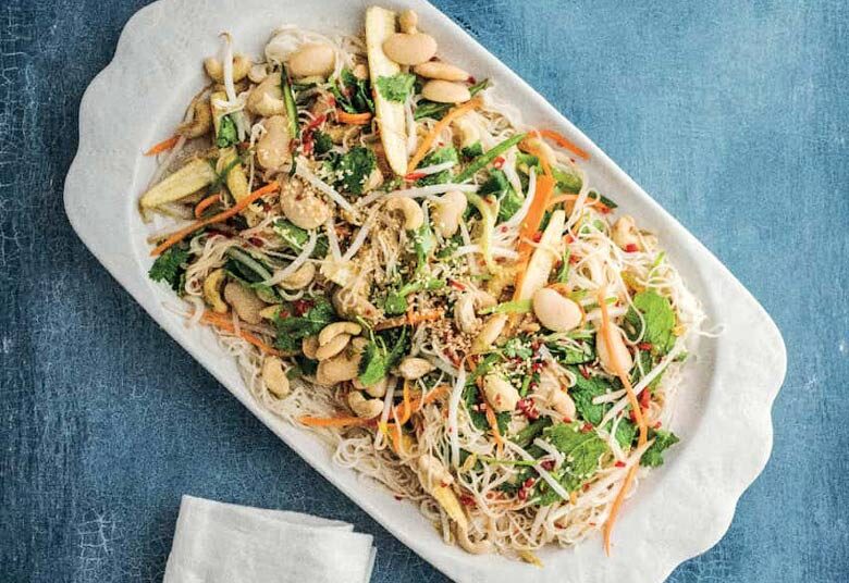 Crunchy vegan Thai noodle salad - healthy vegan lunch ideas