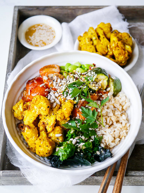 Roasted Turmeric Cauliflower Buddha Bowls