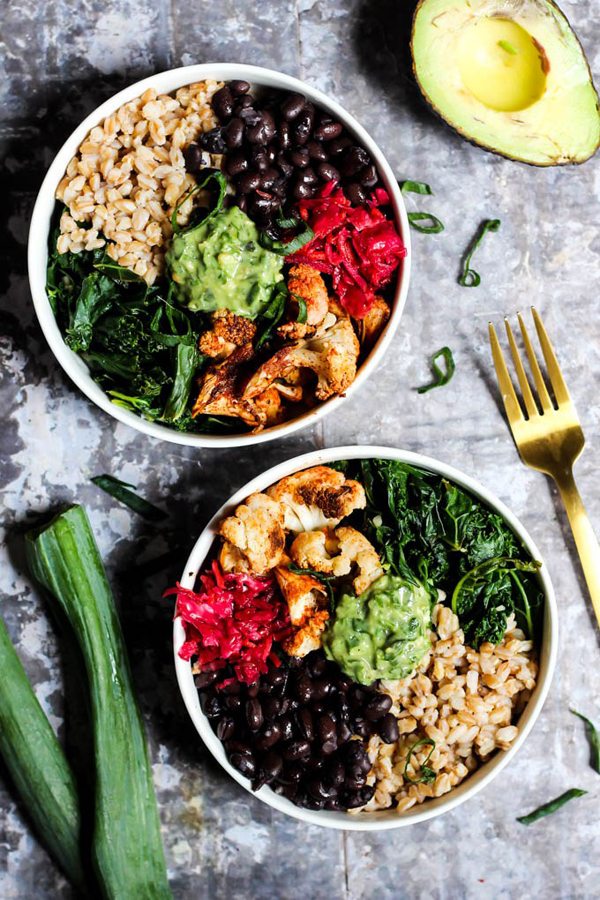 Black Bean Buddha Bowl with Avocado Pesto