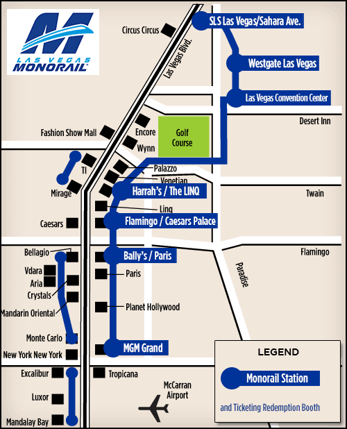 Las Vegas Tram Map ~ AFP CV