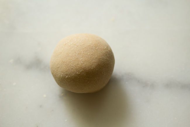 joined part pressed and rolled into a stuffed dough ball or litti. 