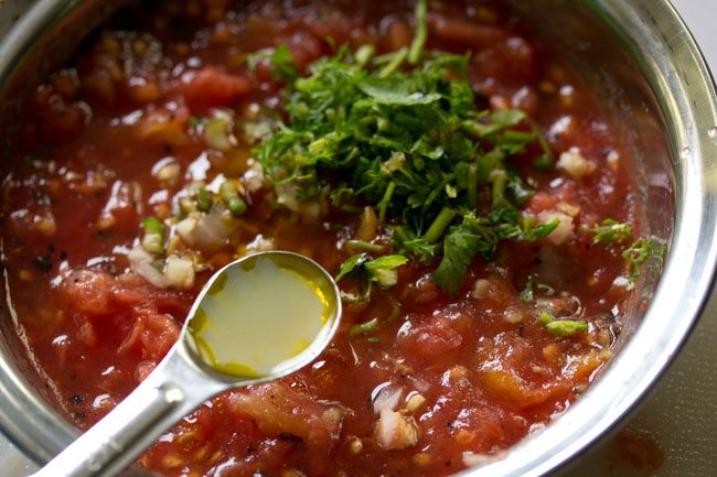 lemon juice to make tomato chokha recipe