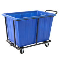 280L Plastic Bin Trolley - Blue