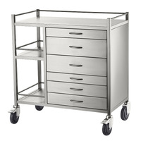 Stainless Steel Instrument Trolley (with 6 Drawers)