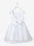 Robe de cérémonie fille en satin et tulle blanc+bleu ciel+Rose poudré 3 - vertbaudet enfant 