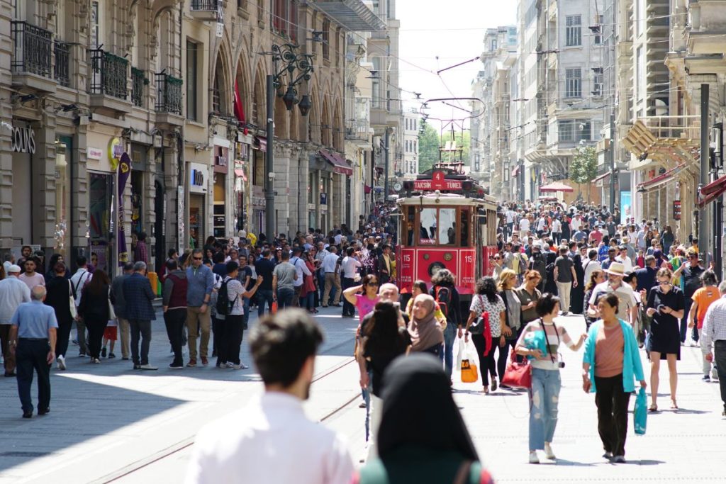 Rua Istiklal, em Istambul